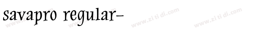 savapro regular字体转换